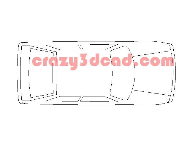 Roof view cad block 02
